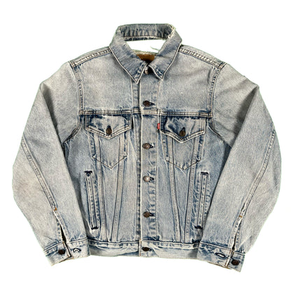 80s 'Hell Yeah' Levi's Trucker Jacket and Waffle Knit Thermal Combo- S