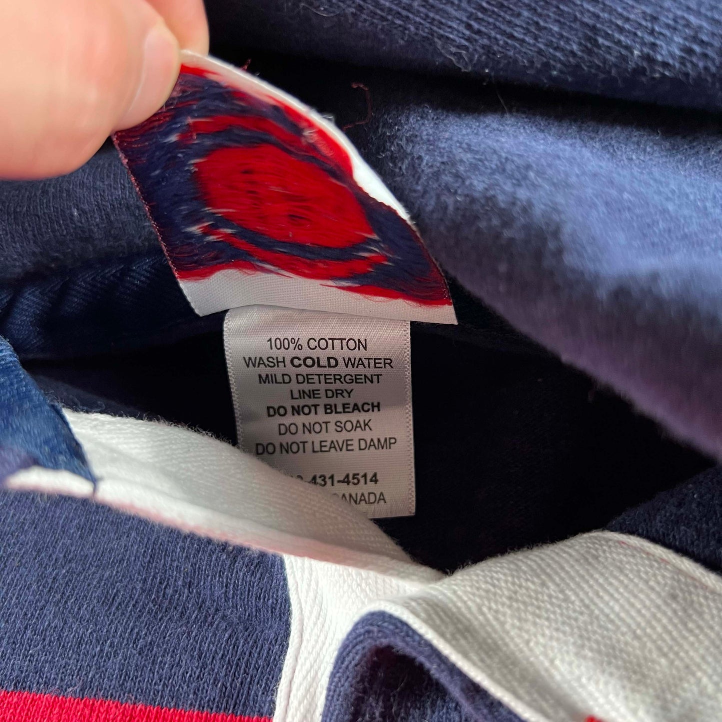 00s Hooded Rugby Shirt- XL