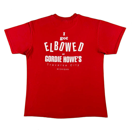 90s 'I Got Elbowed at Gordie Howe's' Bar Tee- L