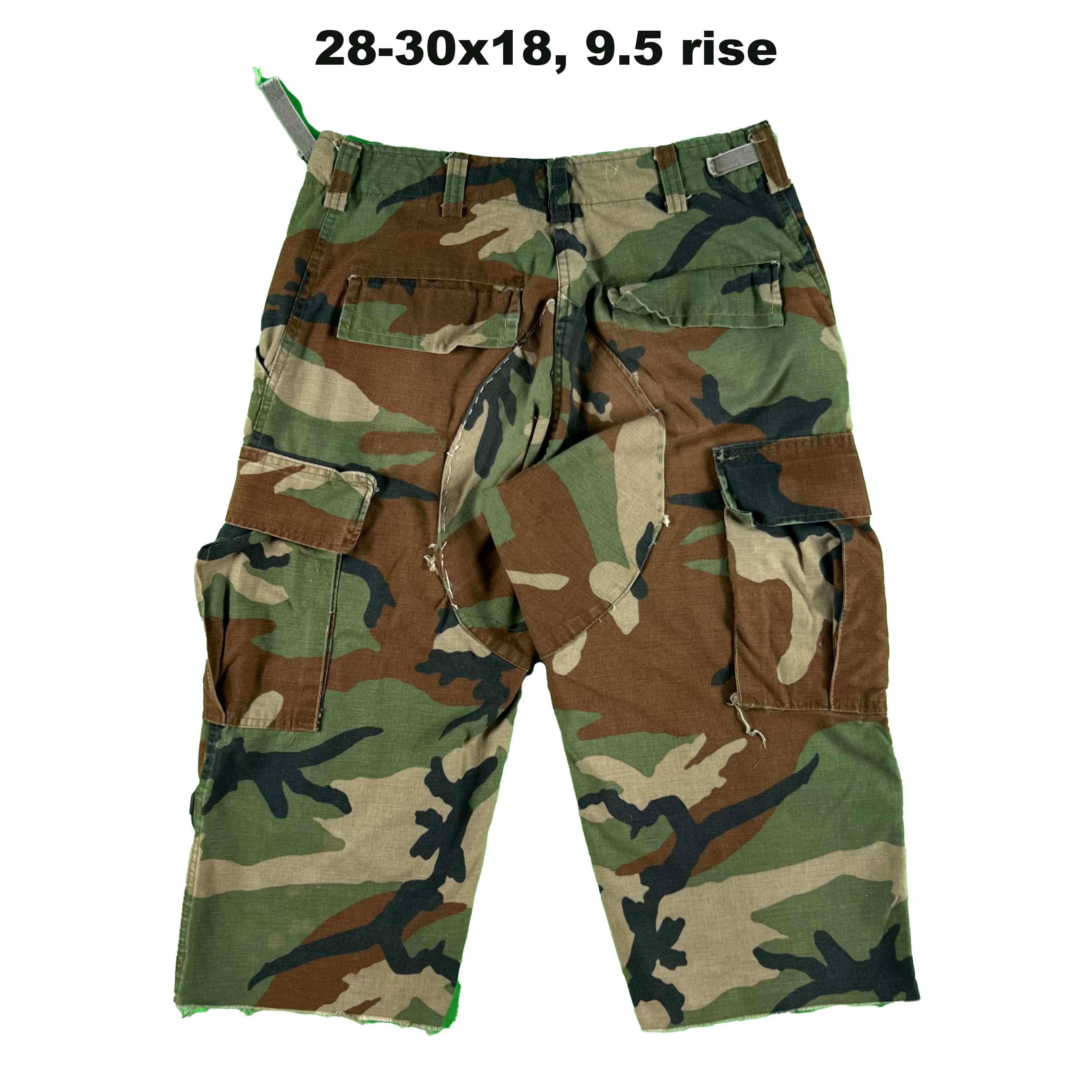 Vintage Chopped Baggy Army Camo Cargo Shorts- SELECT PAIR