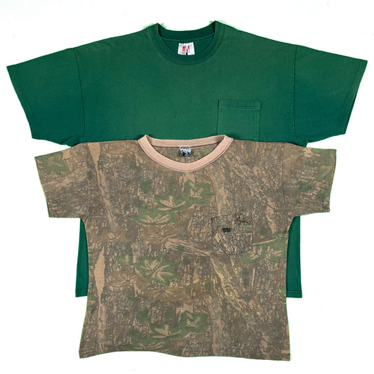 90s Sun Faded Pocket Tee 2 Pack- L