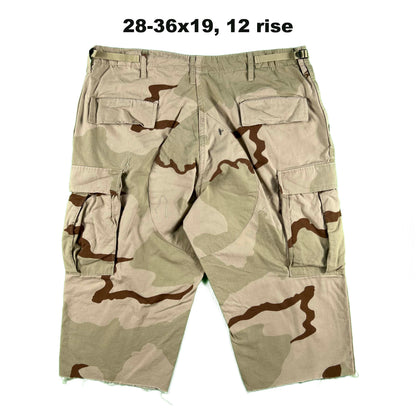 Vintage Chopped Baggy Army Camo Cargo Shorts- SELECT PAIR