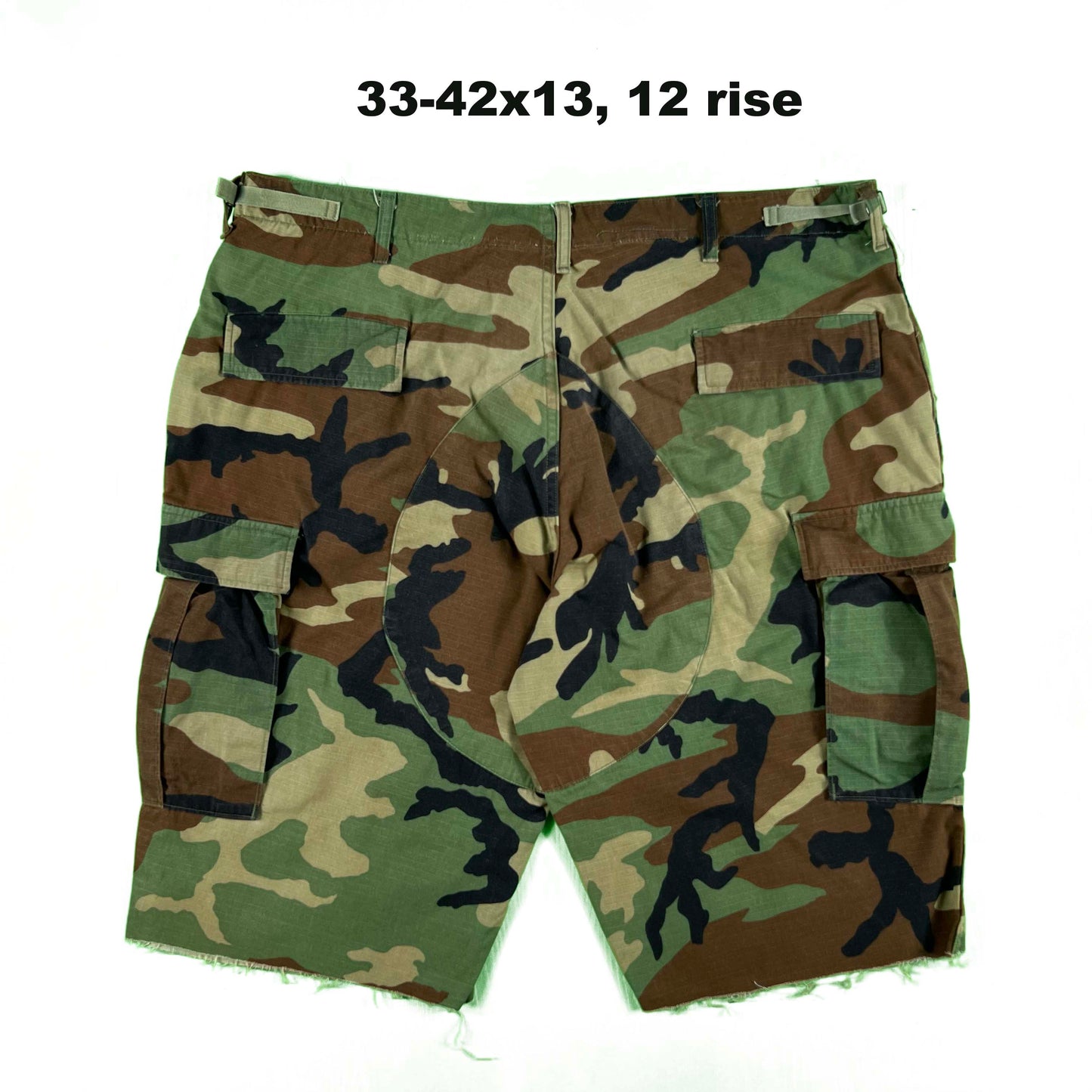 Vintage Chopped Baggy Army Camo Cargo Shorts- SELECT PAIR