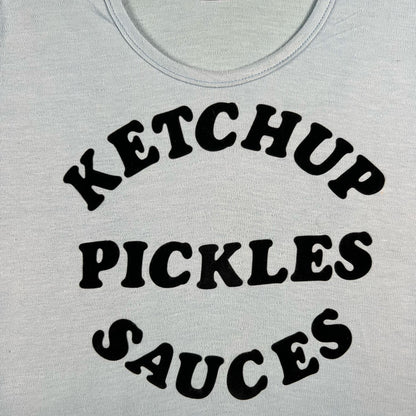 70s His & Hers Ketchup,Pickles,Sauces Tee 2 Pack- S/M