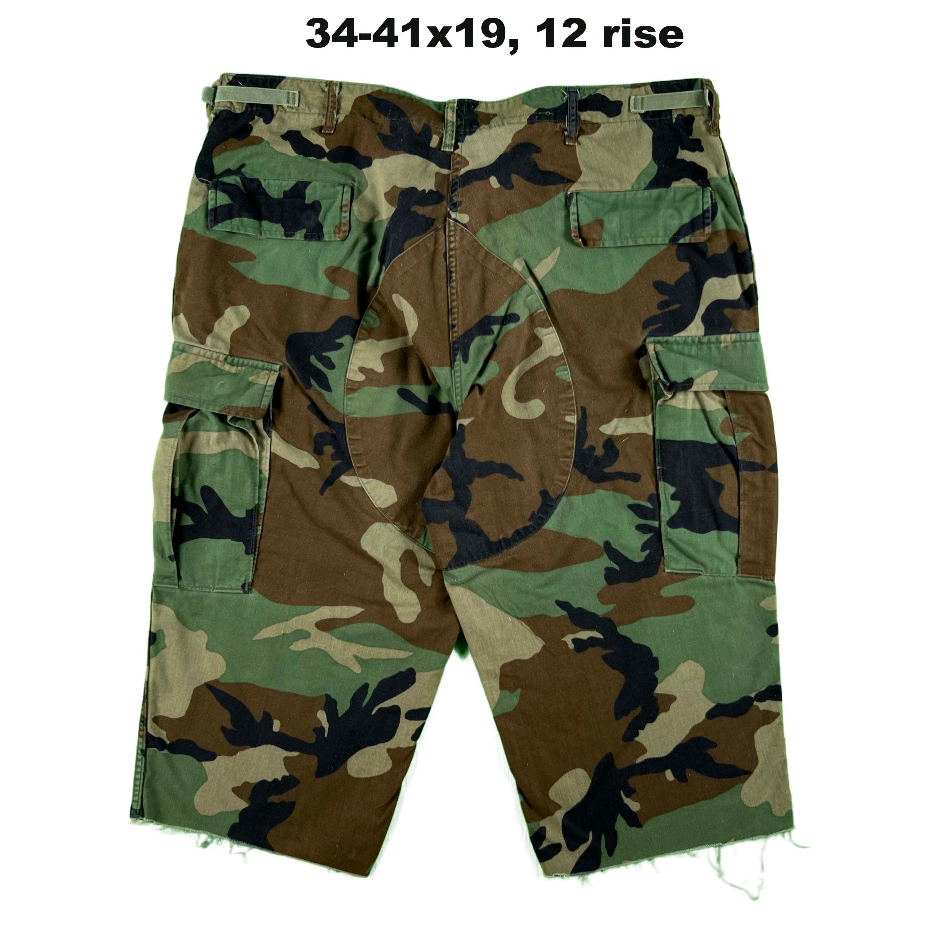 Vintage Chopped Baggy Army Camo Cargo Shorts- SELECT PAIR – Plum