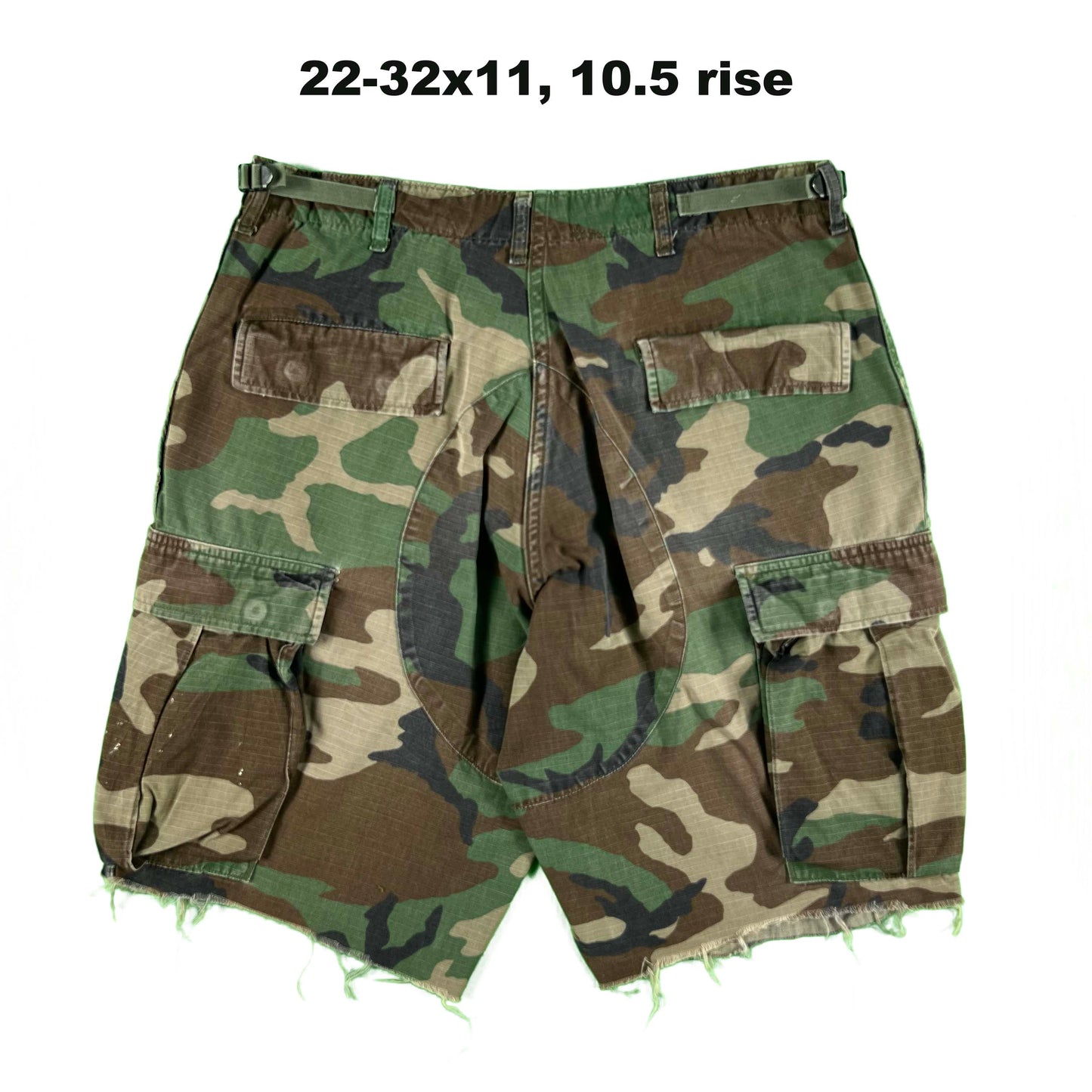 Vintage Chopped Baggy Army Camo Cargo Shorts- SELECT PAIR