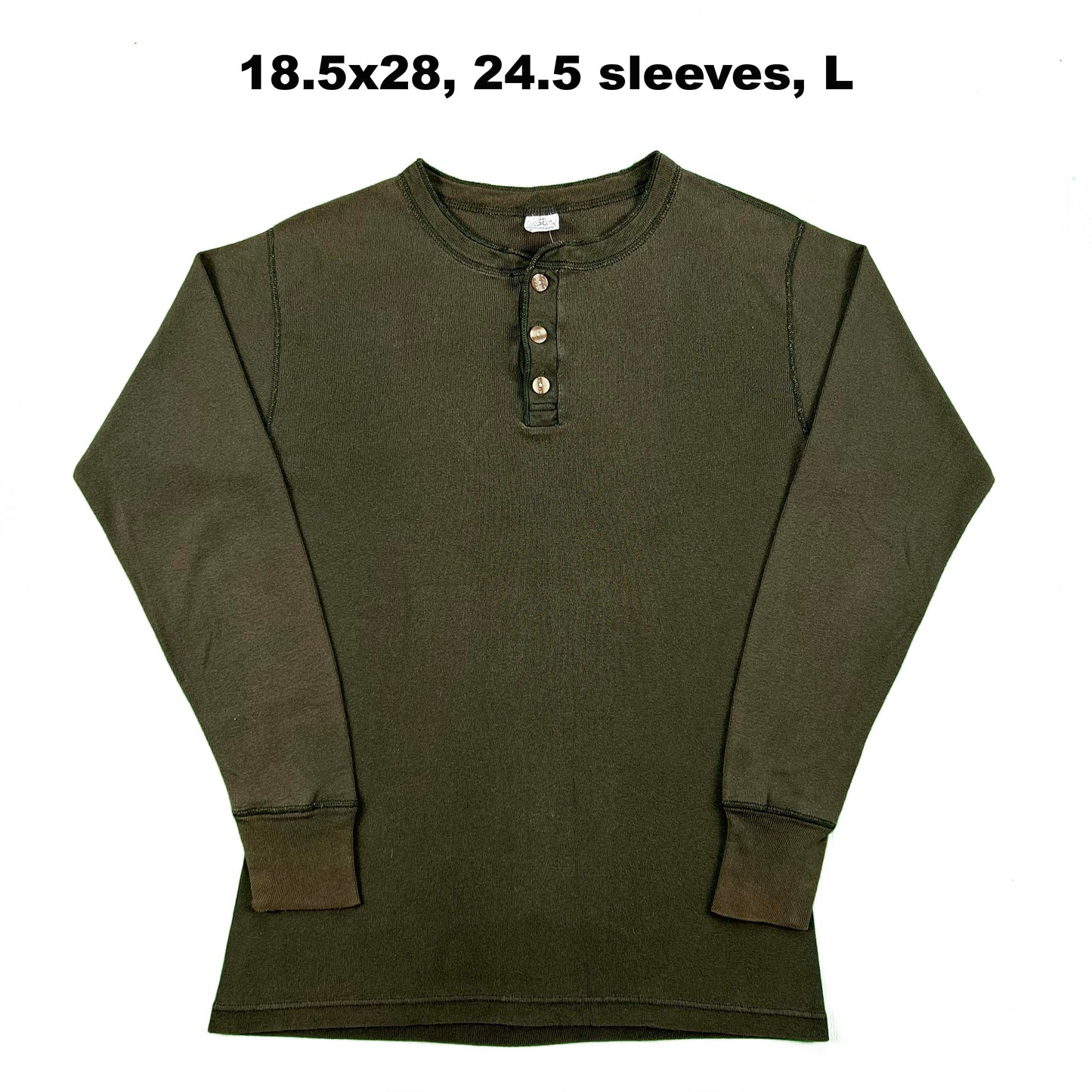 Vintage Forest Green Waffle Knit Thermals- SELECT SHIRT