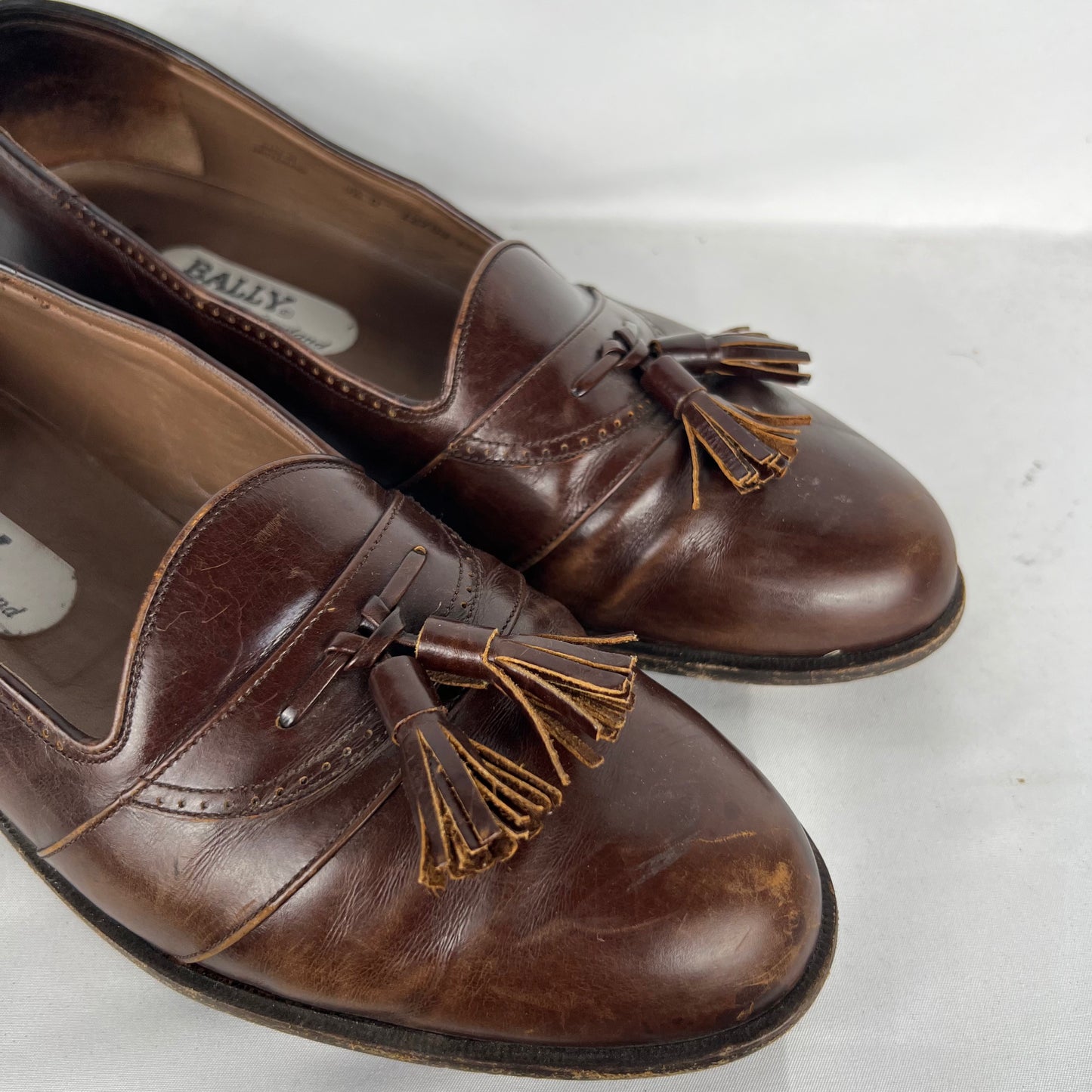 Bally Swiss Leather Tassel Loafers- M's 9.5,W's 11
