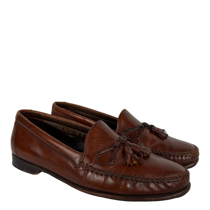 90s Italian Leather Tassel Loafers- M's 10,W's 11.5