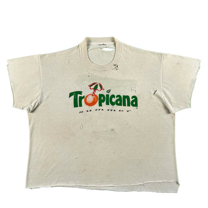 80s Thrashed & Safety Pinned Tropicana Tee- XL