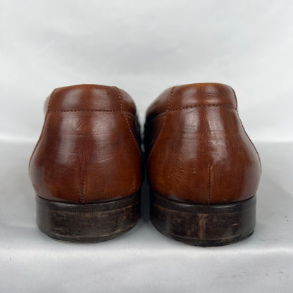 90s Italian Leather Tassel Loafers- M's 10,W's 11.5