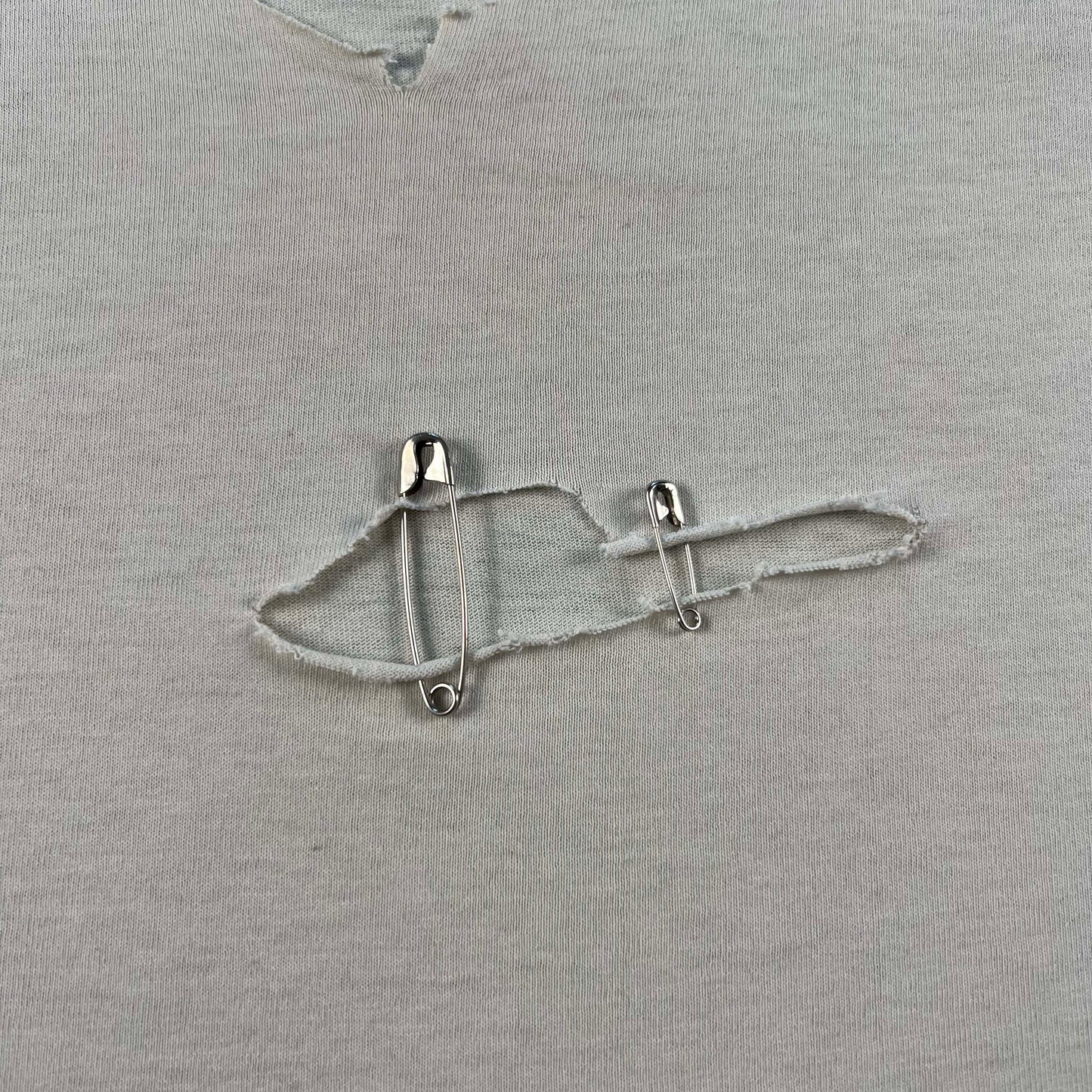 80s Thrashed & Safety Pinned Tropicana Tee- XL