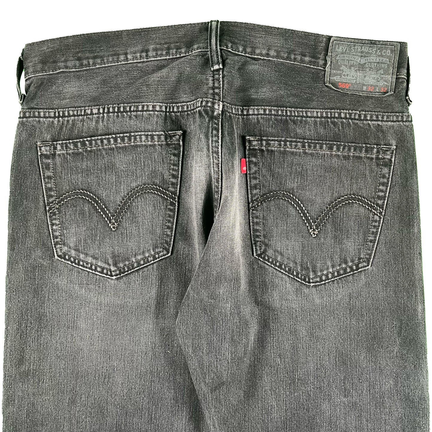 00s Sun Faded Black Levi's 569s- 36x32