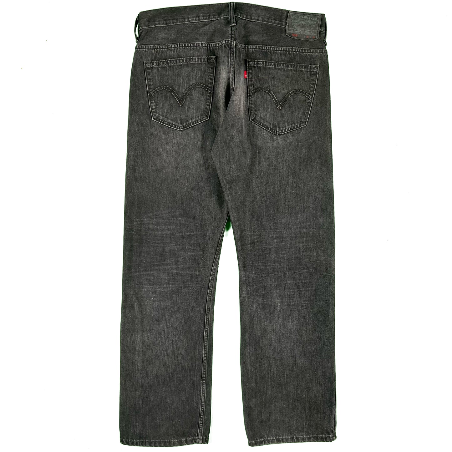 00s Sun Faded Black Levi's 569s- 36x32