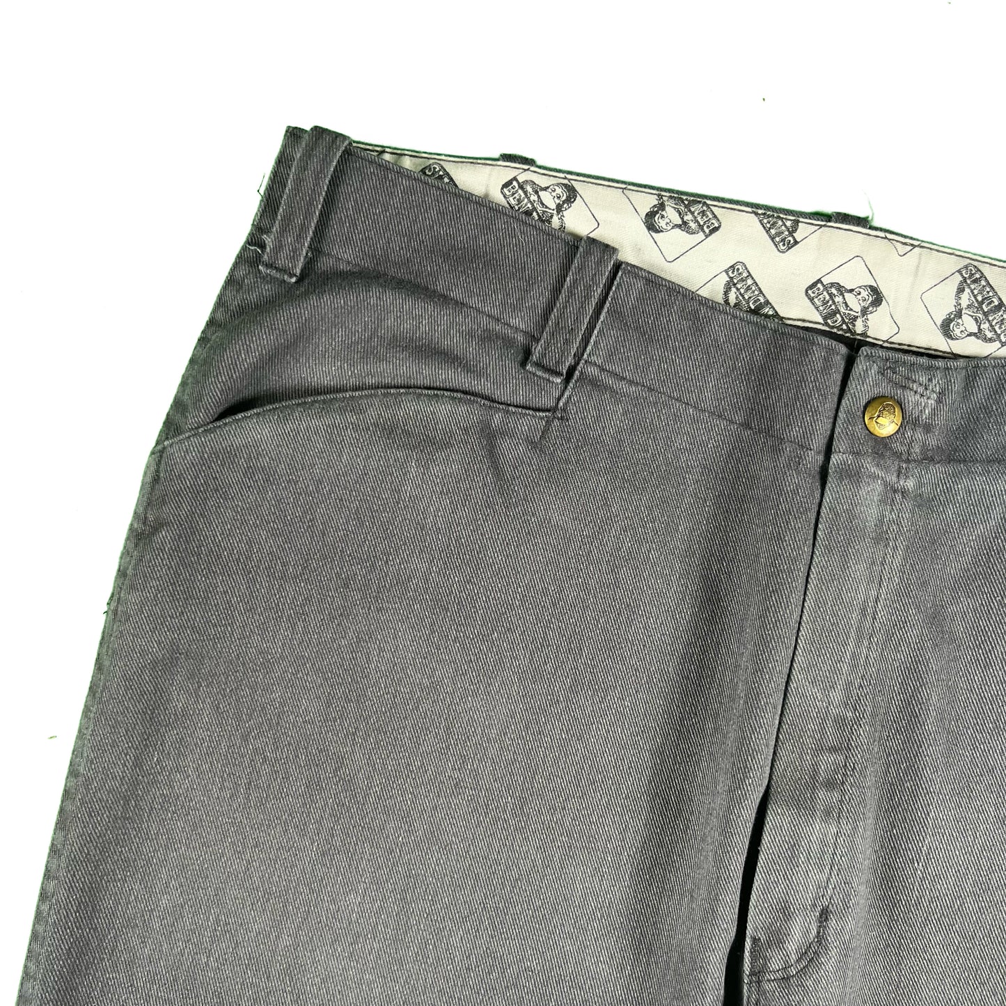 80s Ben Davis Chopped Dark Grey Work Pants- 38x28.5