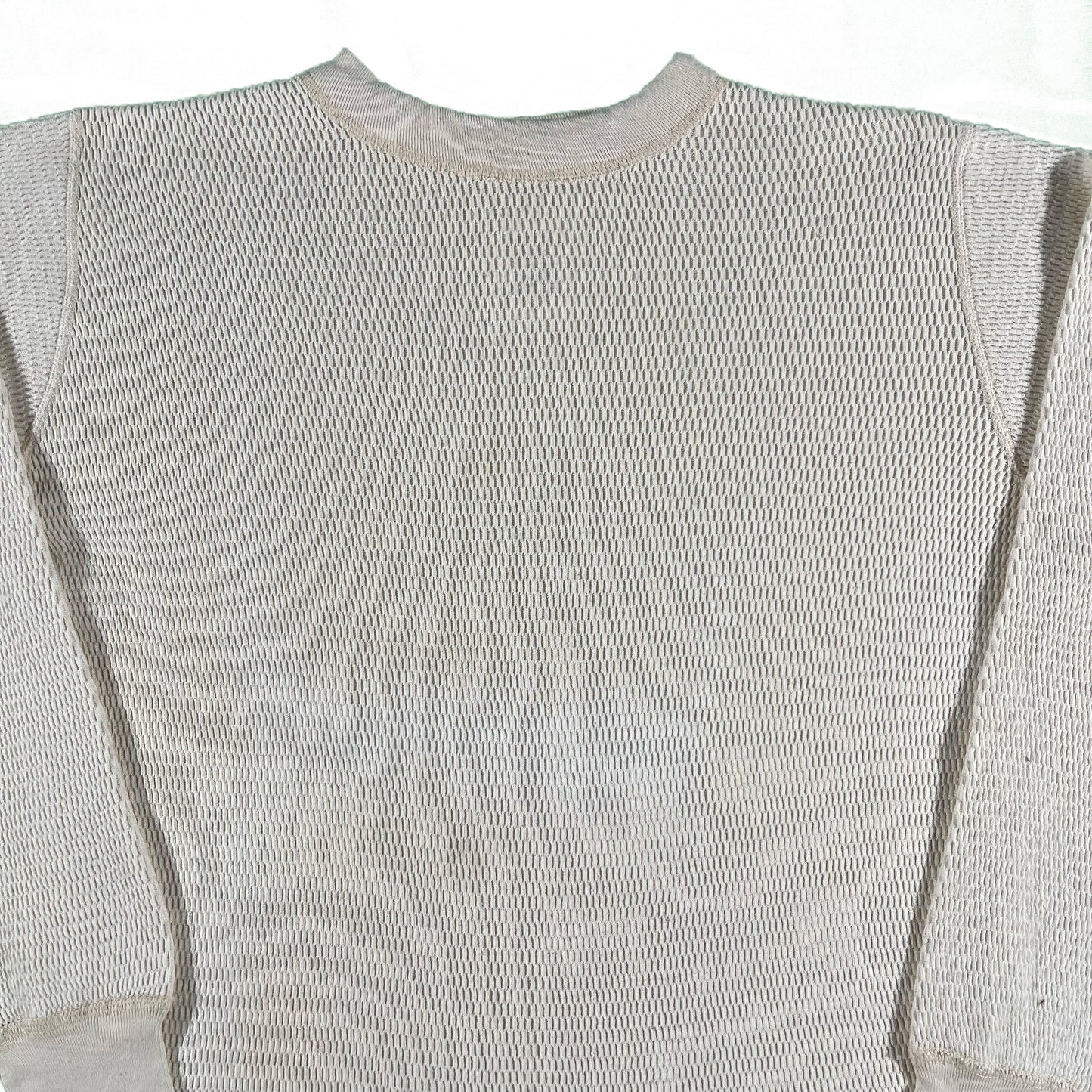 80s Military 100% Cotton Waffle Knit Thermal- L