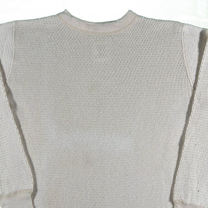 80s Military 100% Cotton Waffle Knit Thermal- L