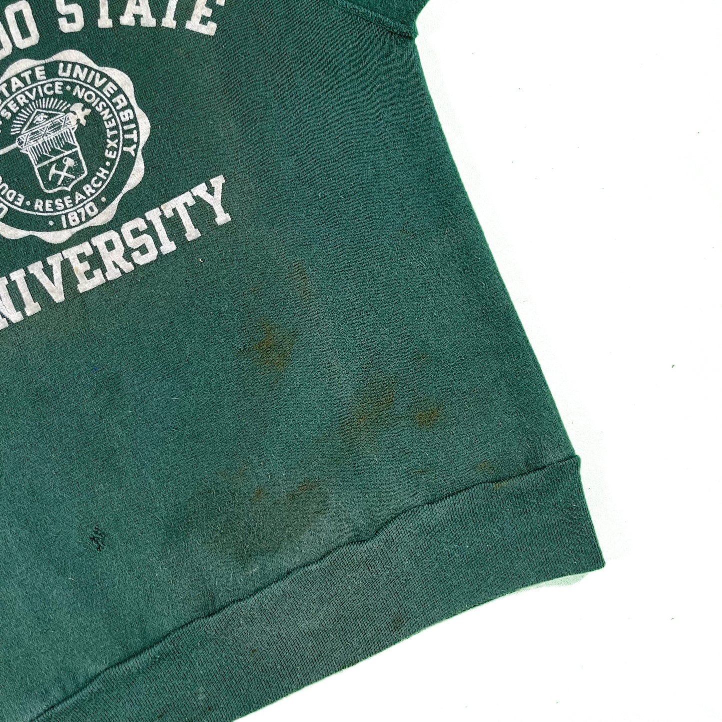 60s Flocked Colorado State Short Sleeve Sweatshirt- S