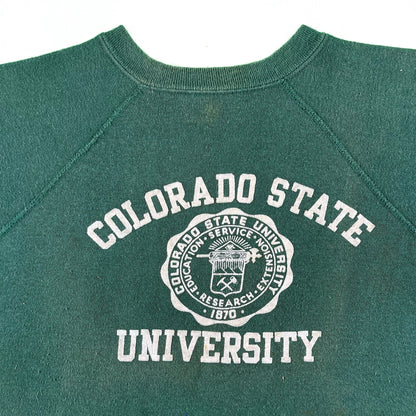 60s Flocked Colorado State Short Sleeve Sweatshirt- S