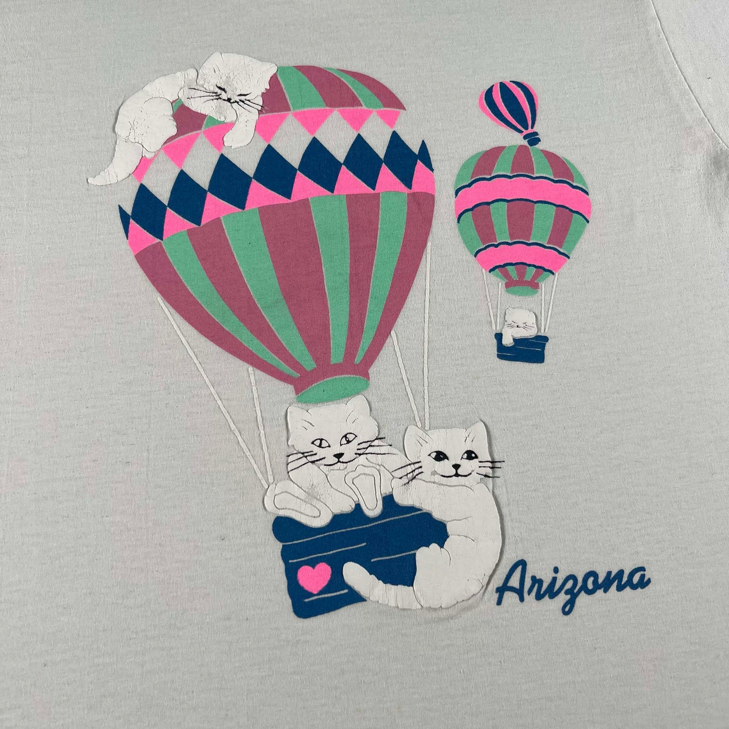 90s Arizona Hot Air Balloon Cats Tee- M