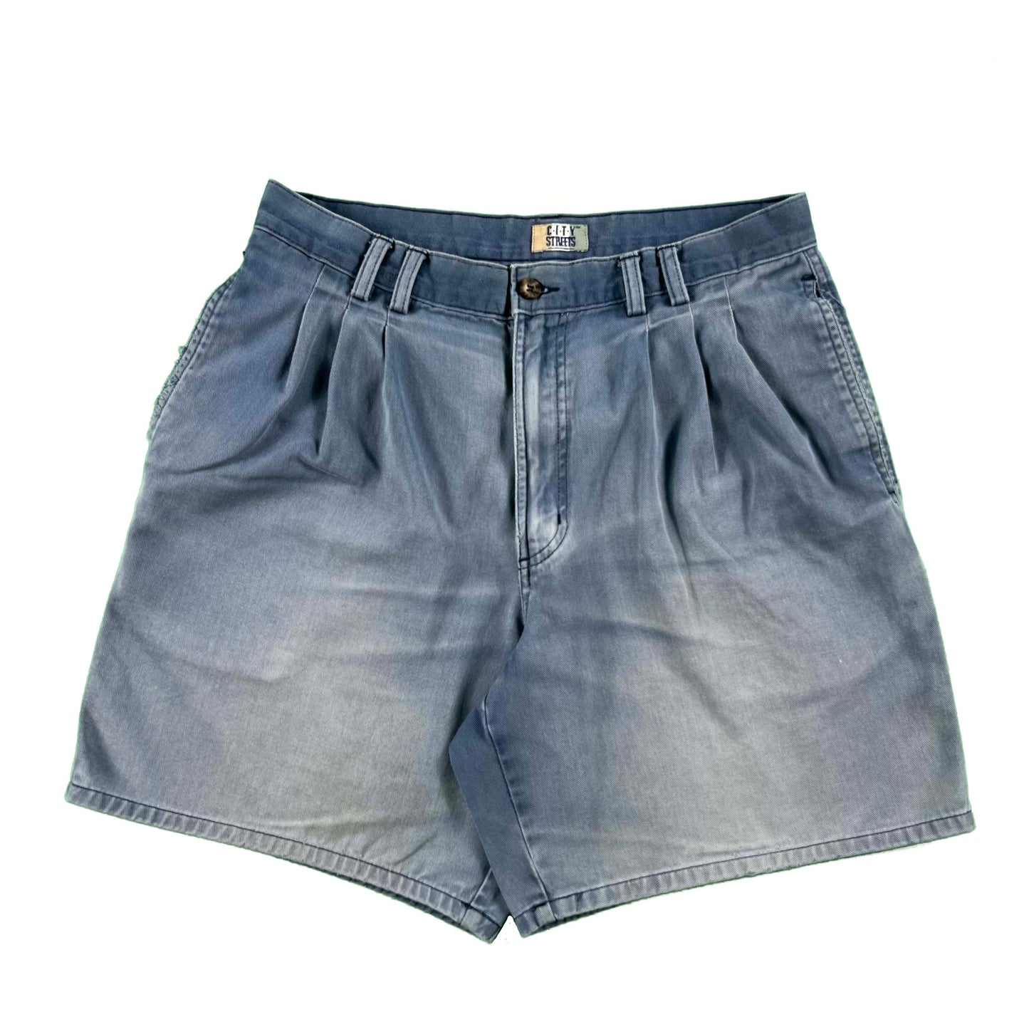 90s Sun Faded Pleated Chino Shorts- 29x6.5