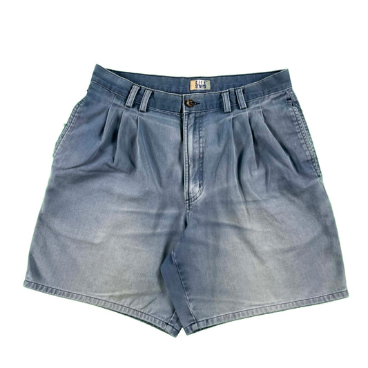 90s Sun Faded Pleated Chino Shorts- 29x6.5