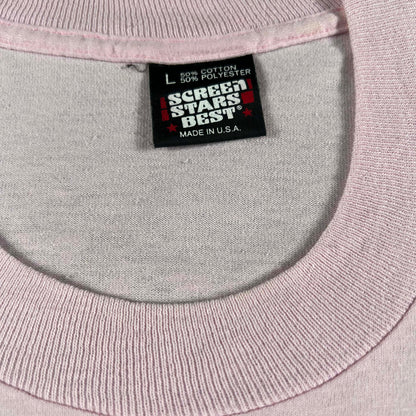 90s Pink Pentwater Floral Tee- L