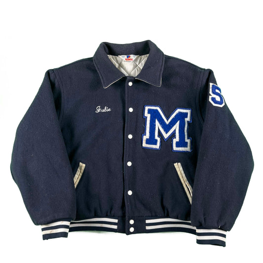 90s Wool Varsity Jacket- XL