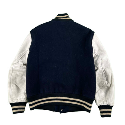 60s Wool & Leather Varsity Jacket- S