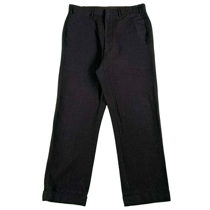 60s Japanese Tailor Made Brown Wool Trousers- 31x26
