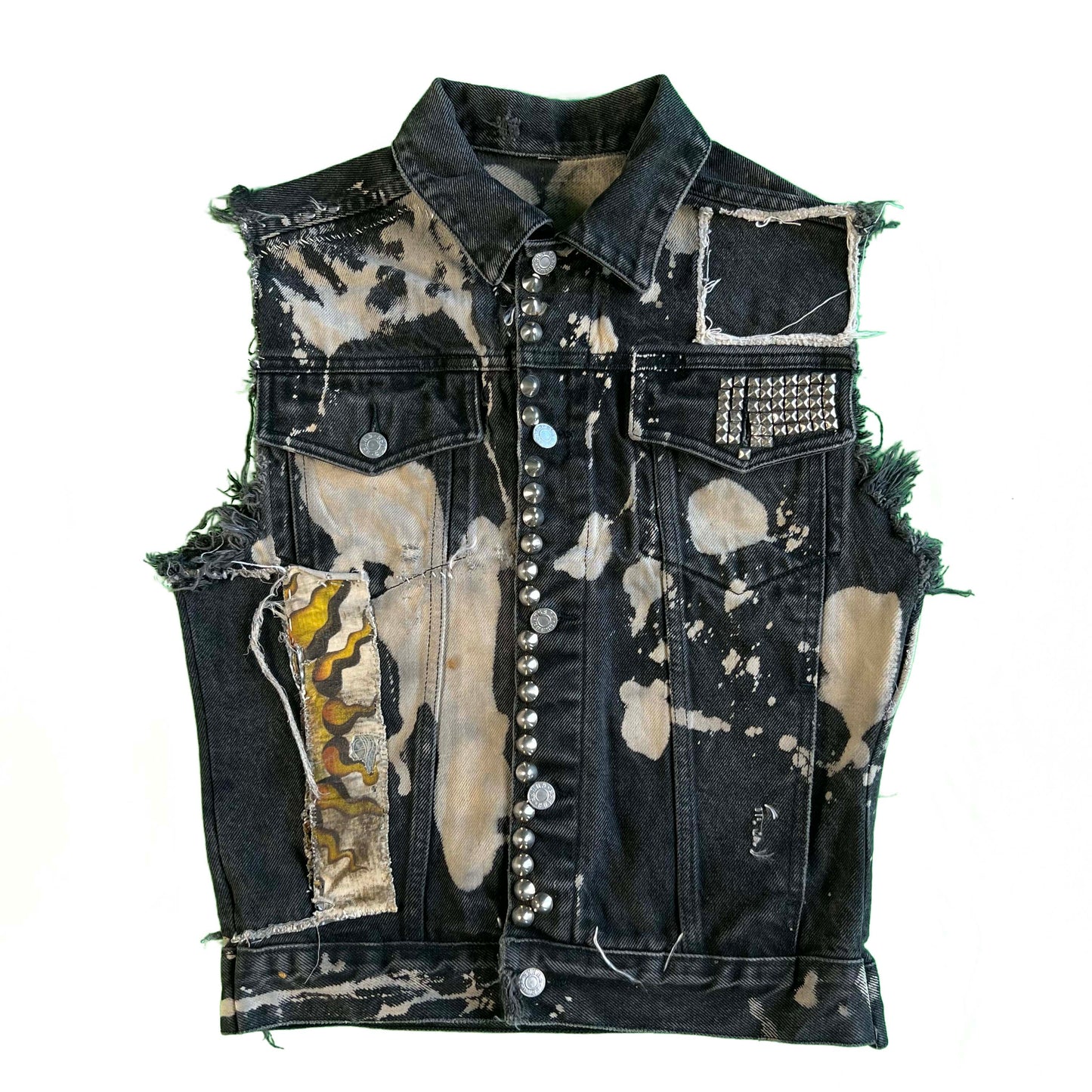 90s Guess Denim Punk Vest- S