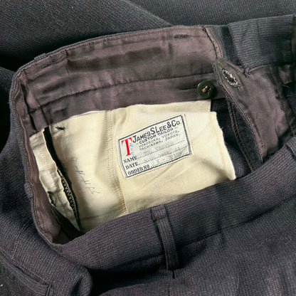 60s Japanese Tailor Made Brown Wool Trousers- 31x26