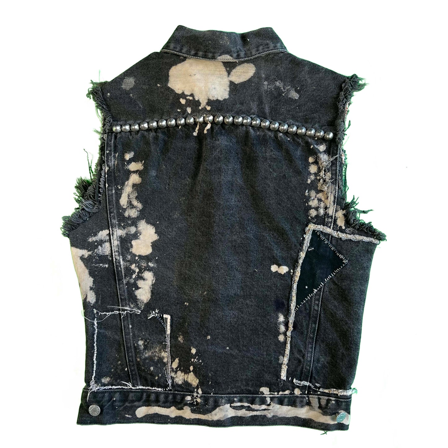 90s Guess Denim Punk Vest- S