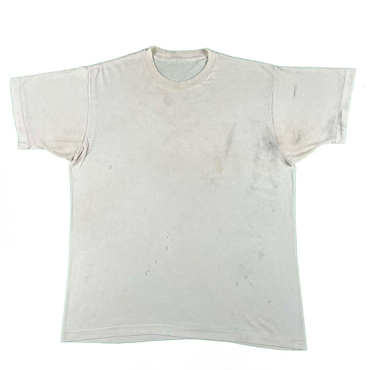 80s Beat Up Blank White Tee- XL