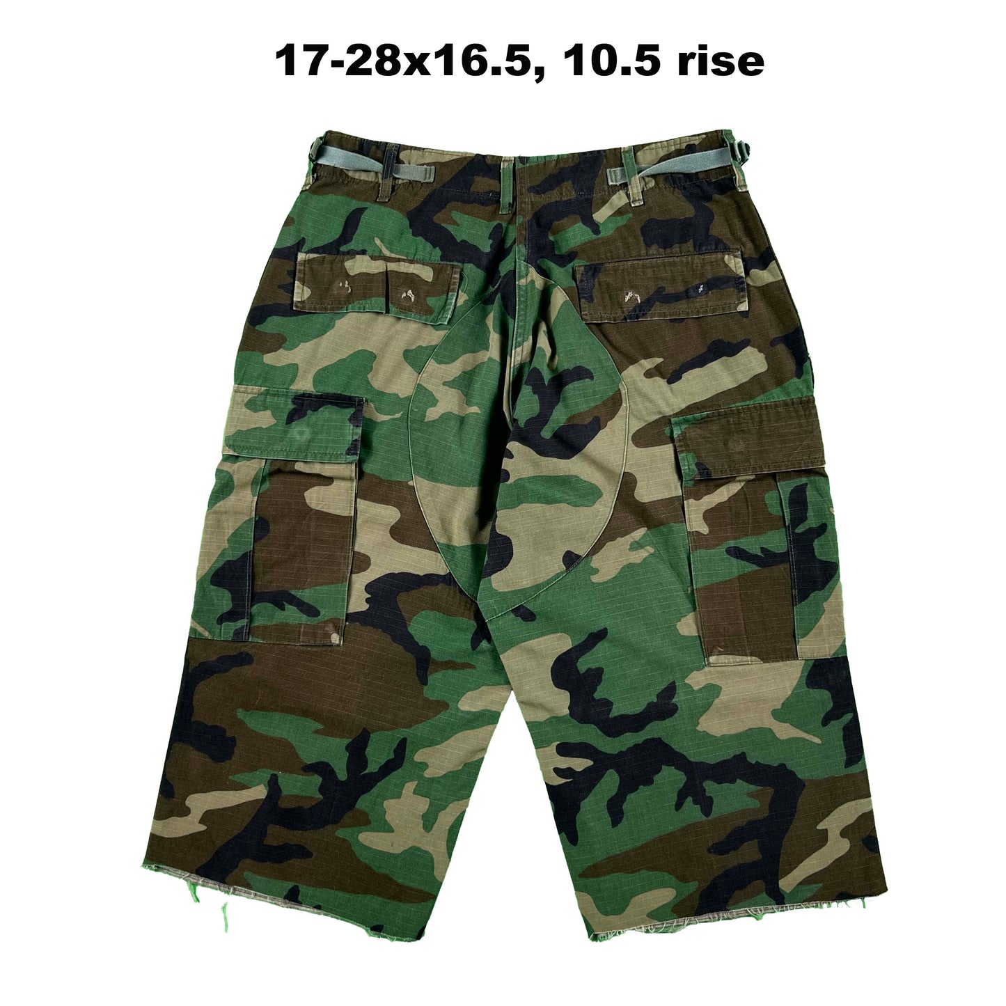 Vintage Chopped Baggy Army Camo Cargo Shorts- SELECT PAIR