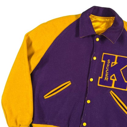 50s Reversible Satin Lakers Varsity Jacket- M