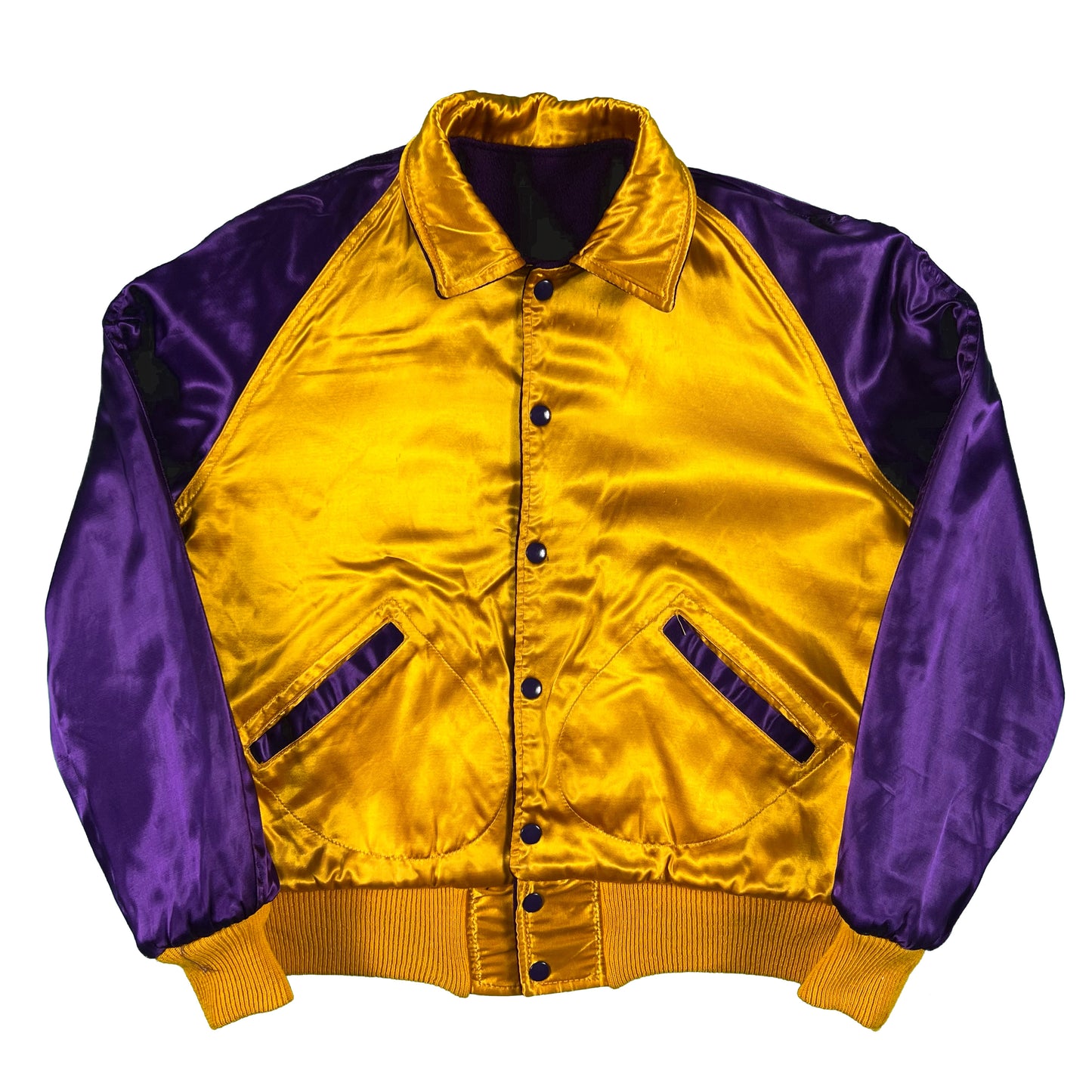 50s Reversible Satin Lakers Varsity Jacket- M