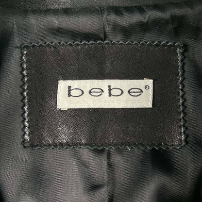 00s bebe Soft Black Leather Jacket- S