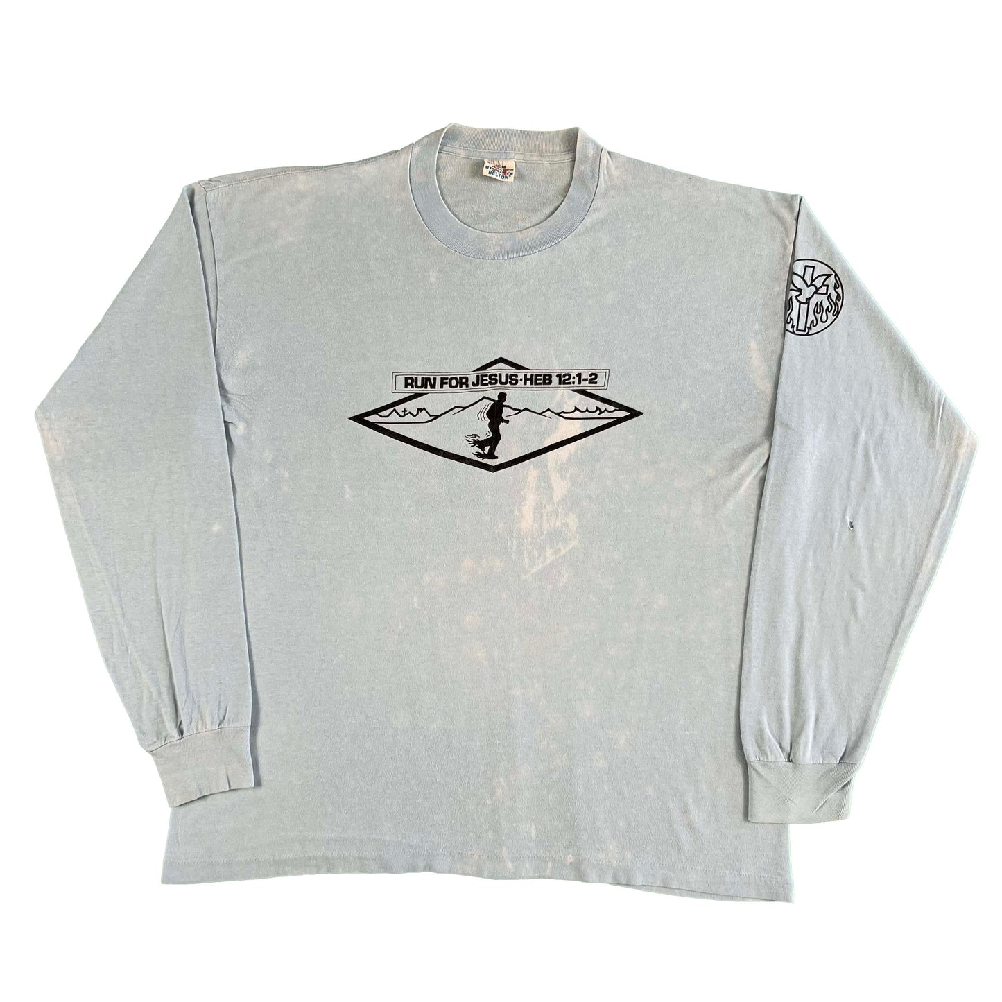 80s Run for Jesus Long Sleeve Tee- L