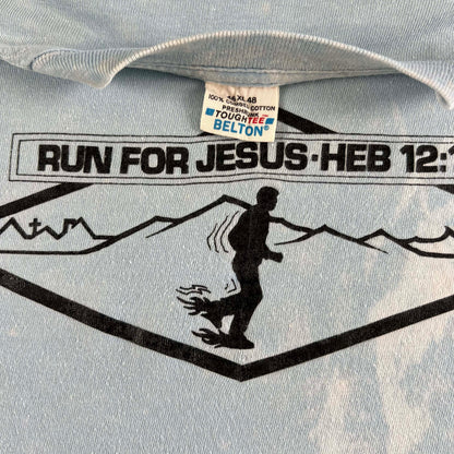 80s Run for Jesus Long Sleeve Tee- L