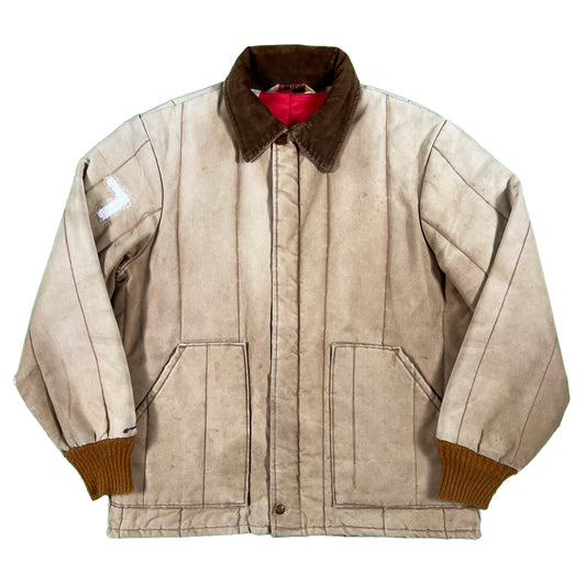 70s Repaired Sun Faded Work Jacket- XL
