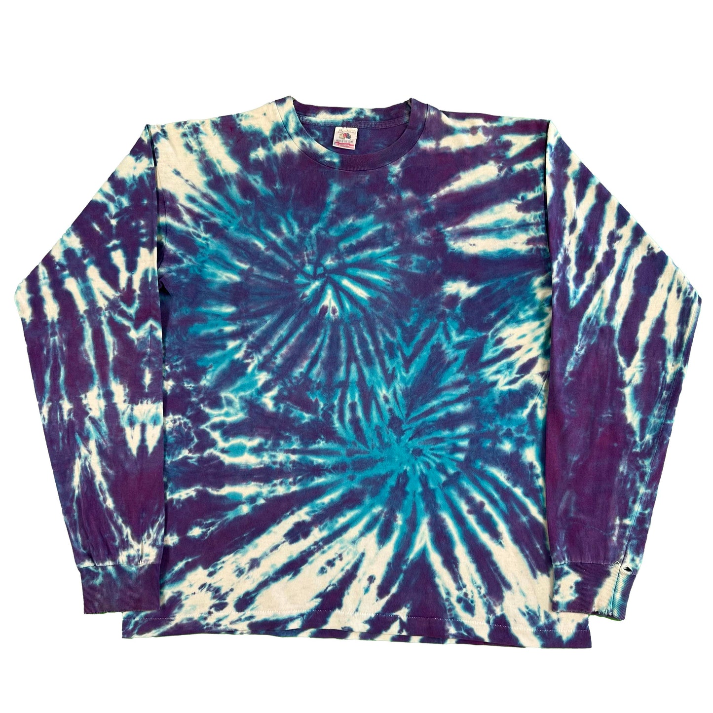 90s FOTL Blank Tie Dye Long Sleeve Tee- XL