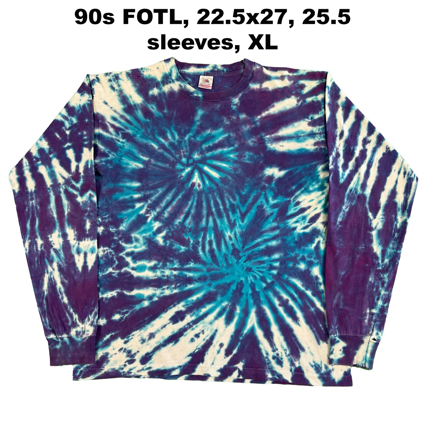 Vintage Blank Long Sleeve Tie Dye Tee- SELECT SHIRT