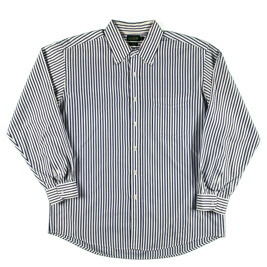 Vintage J.Crew Striped Cotton Button Up Shirt- L