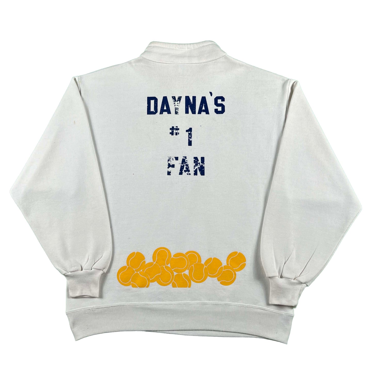 90s Tennis Balls 1/4 Zip Sweatshirt- XL