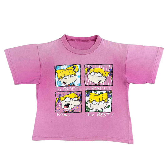 00s 'Angelica the Best' Rugrats Baby Tee- XS