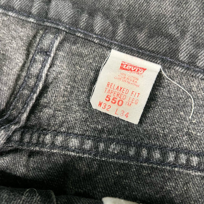 90s Faded Black Levi's 550 Orange Tabs- 31x34