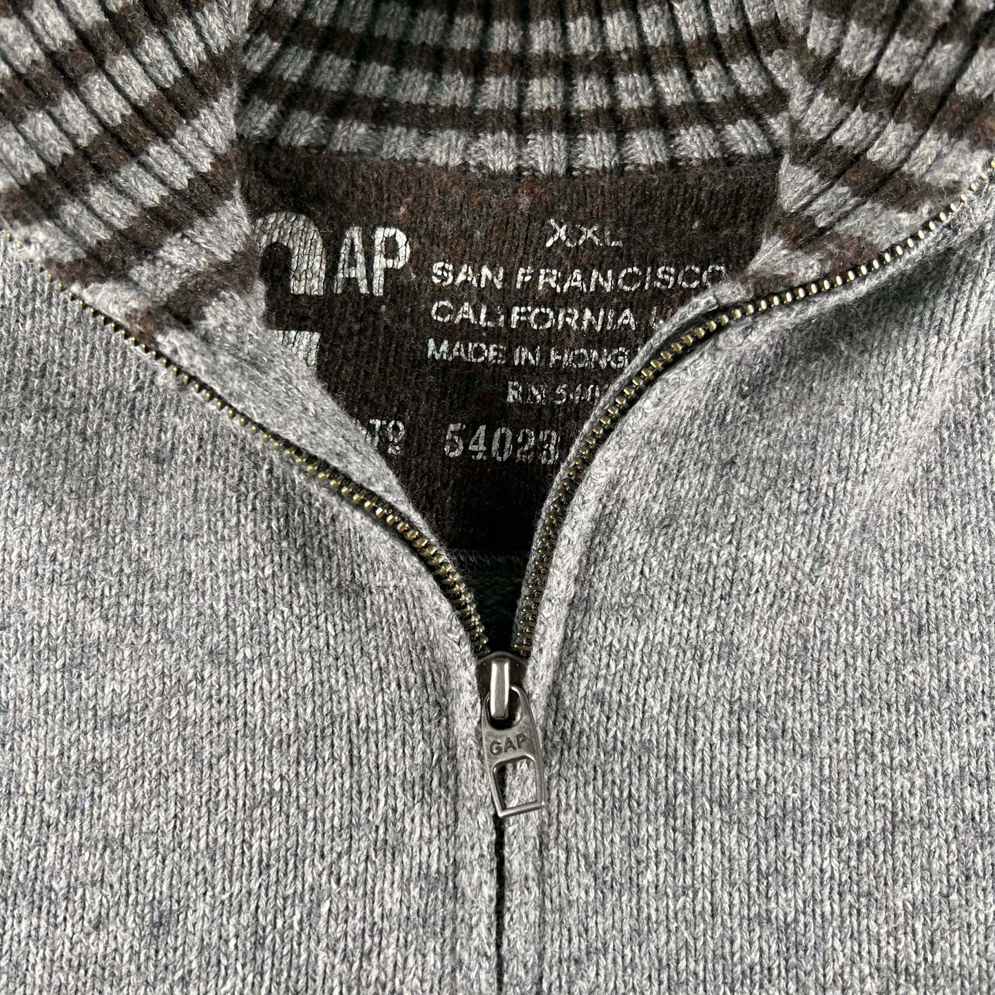 00s Gap 1/4 Zip Elbow Patch Sweater- XL