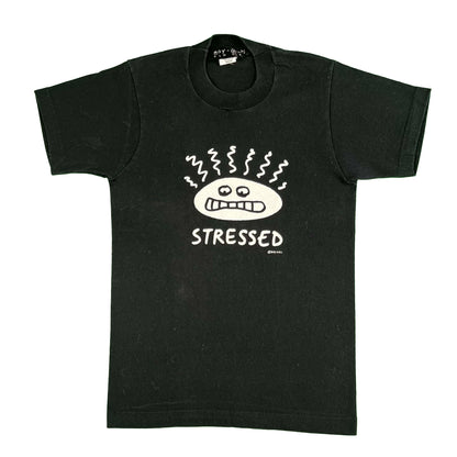 90s Black Stressed Tee- S