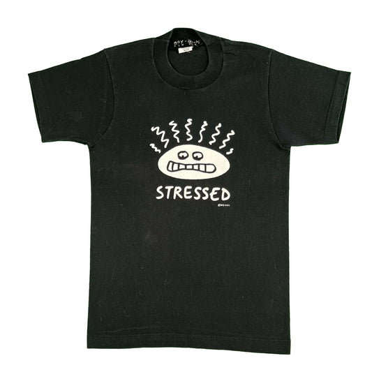 90s Black Stressed Tee- S